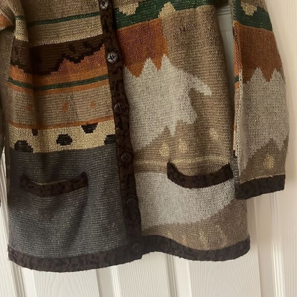 La Squadra Vintage Wool Fall Cardigan Size Large - Picture 2 of 7